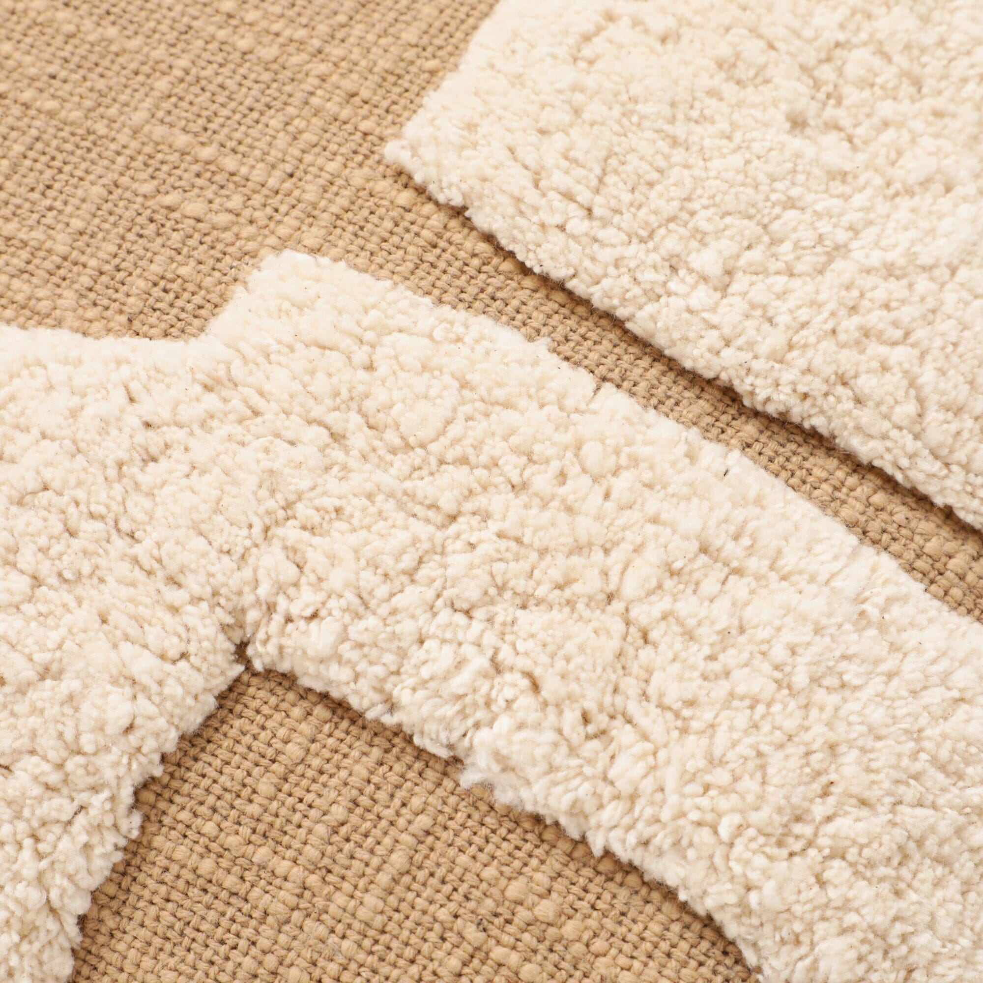 Tuft Geometric Cushion Cover 450 x 450 Beige