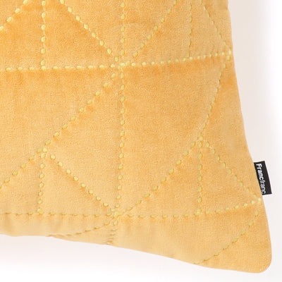 Geometric Quilt Cushion Cover 450 x 450 Yellow