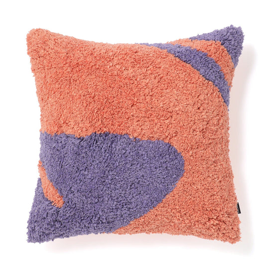 Tuft Drawing Cushion Cover 450 X 450 Orange