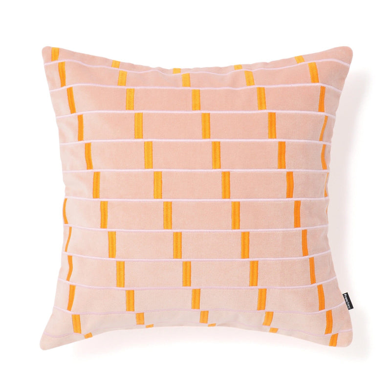 Emb Geo B Cushion Cover 450 X 450 Pink