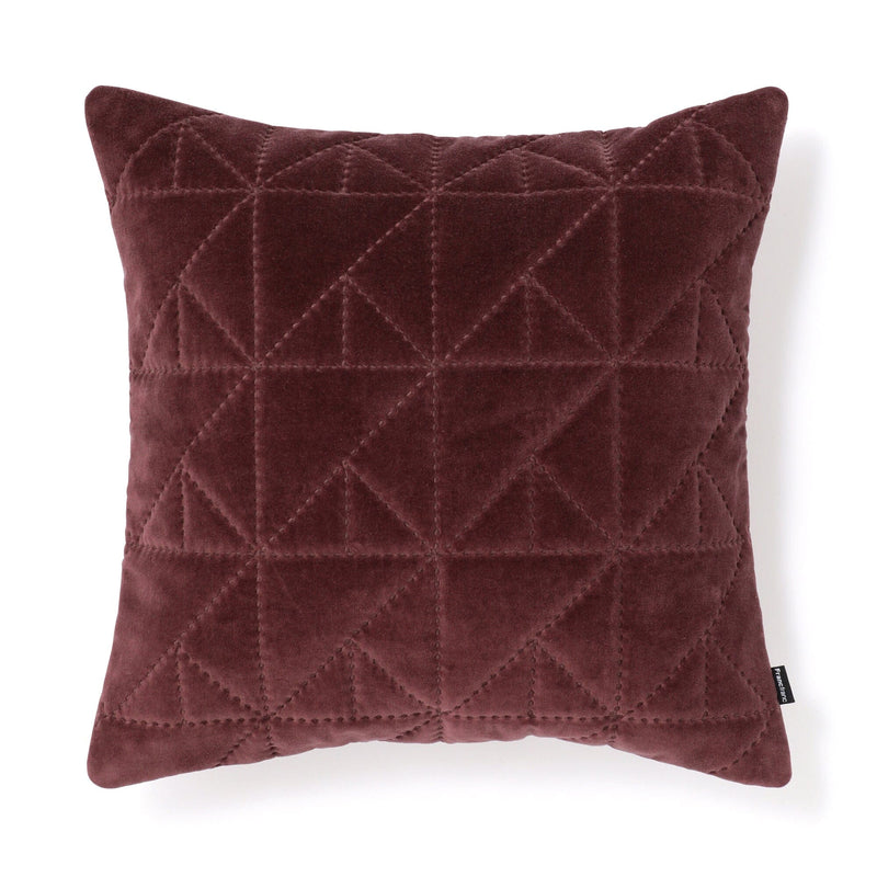 Geometric Quilt Cushion Cover 450 x 450 Brown