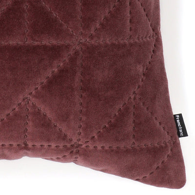 Geometric Quilt Cushion Cover 450 x 450 Brown