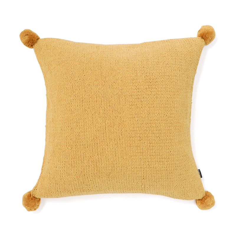 Pompon Knit Cushion Cover 450 X 450 Yellow