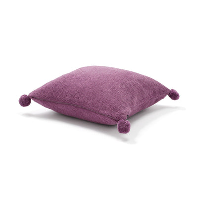 Pompon Knit cushion cover 450 x 450 Purple