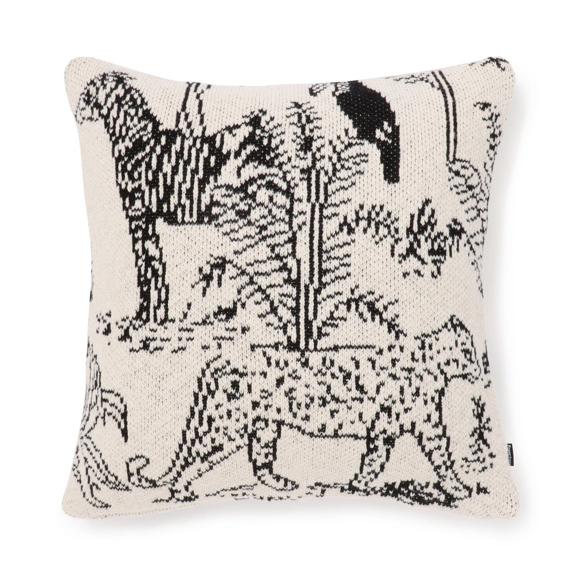 Animal Knit Cushion Cover 450 X 450 White