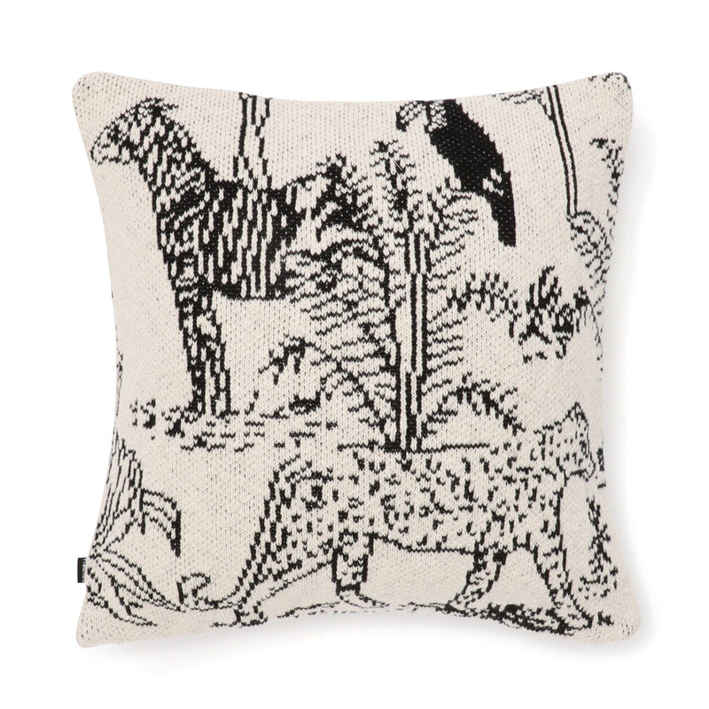 Animal Knit Cushion Cover 450 X 450 White