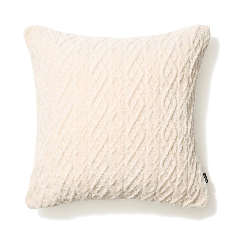 Knit Chenille Cushion Cover 450X450 Ivory