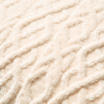 Knit Chenille Cushion Cover 450X450 Ivory
