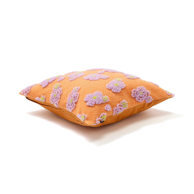Flower Boa Cushion Cover 450 X 450 Orange