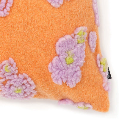 Flower Boa Cushion Cover 450 X 450 Orange