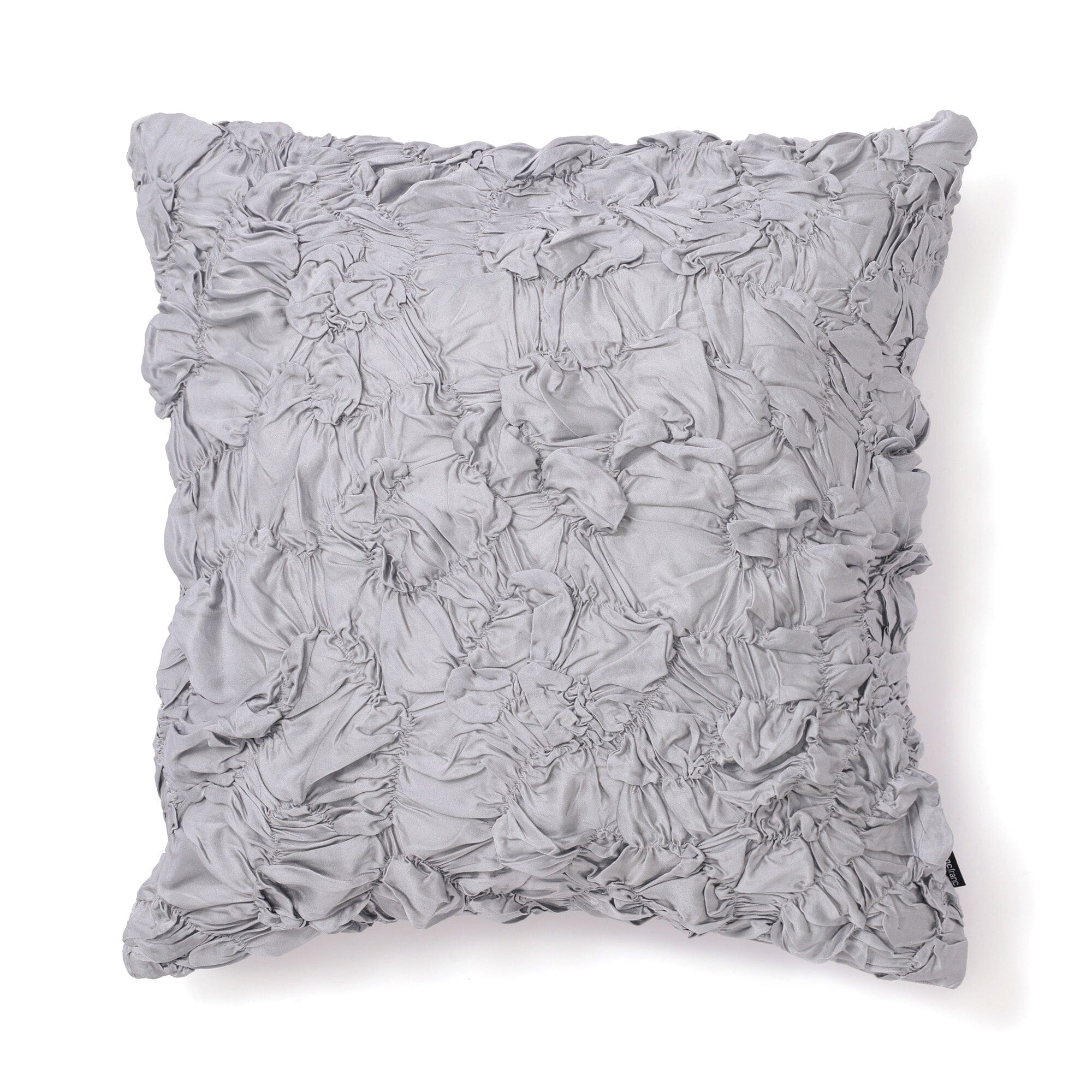 Shiny Smocking Cushion Cover 450X450 Gray