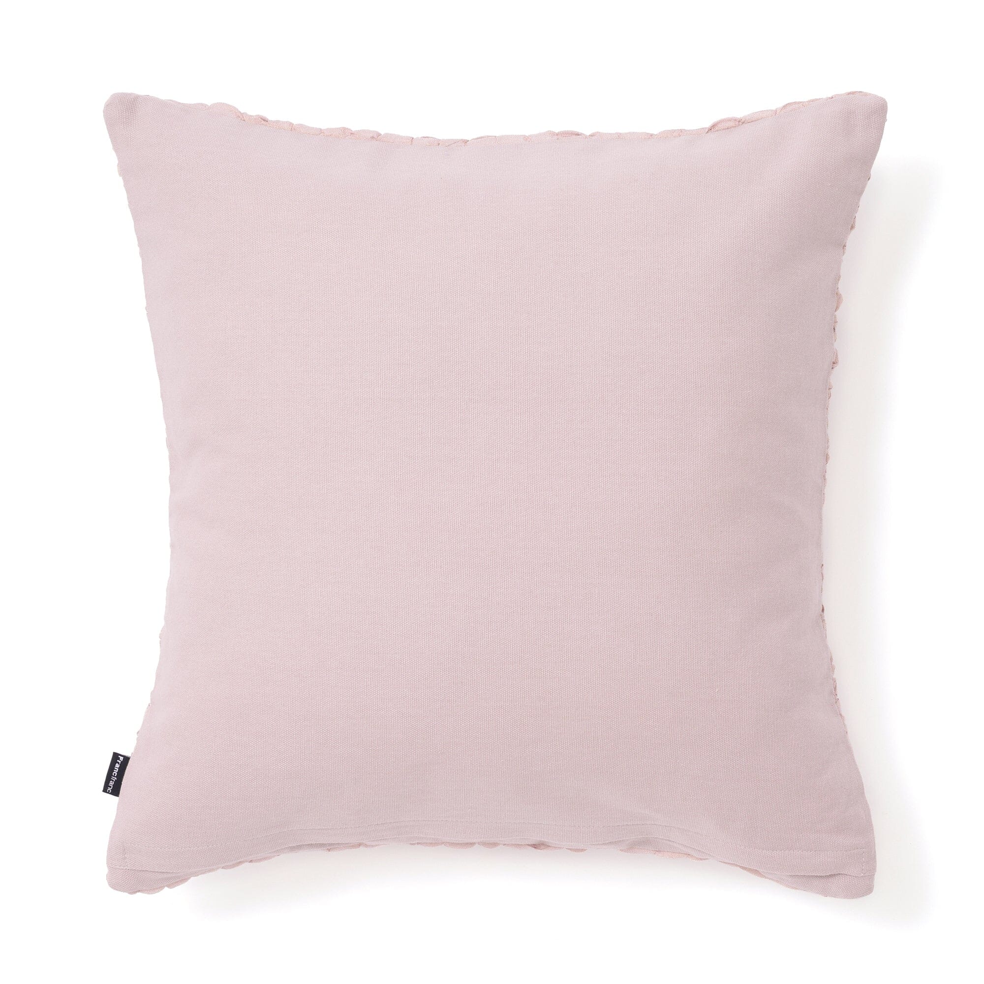 Solid Gathered Cushion Cover 450X450 Pink