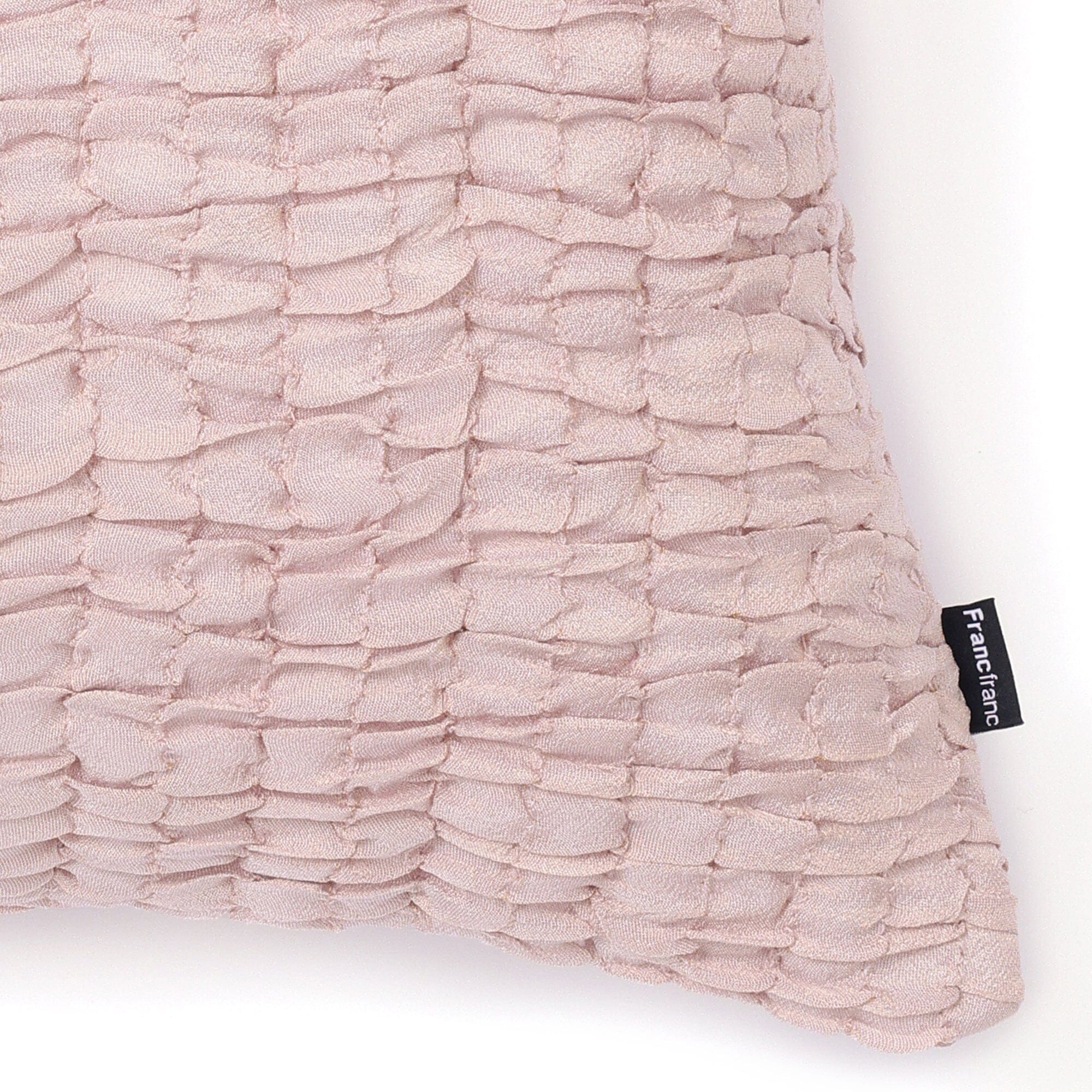 Solid Gathered Cushion Cover 450X450 Pink