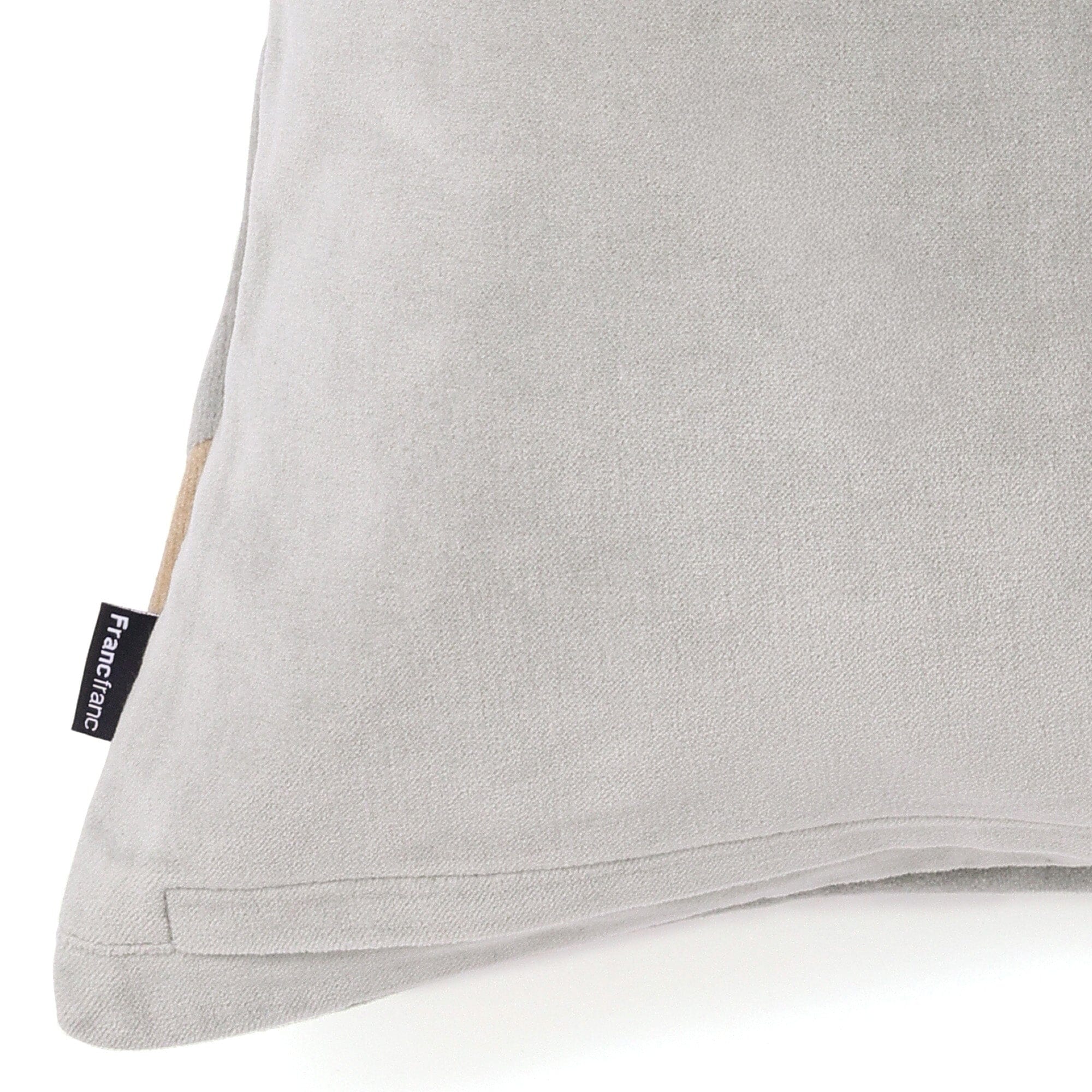 Velvet Stripe Cushion Cover 450X450 Gray X Beige