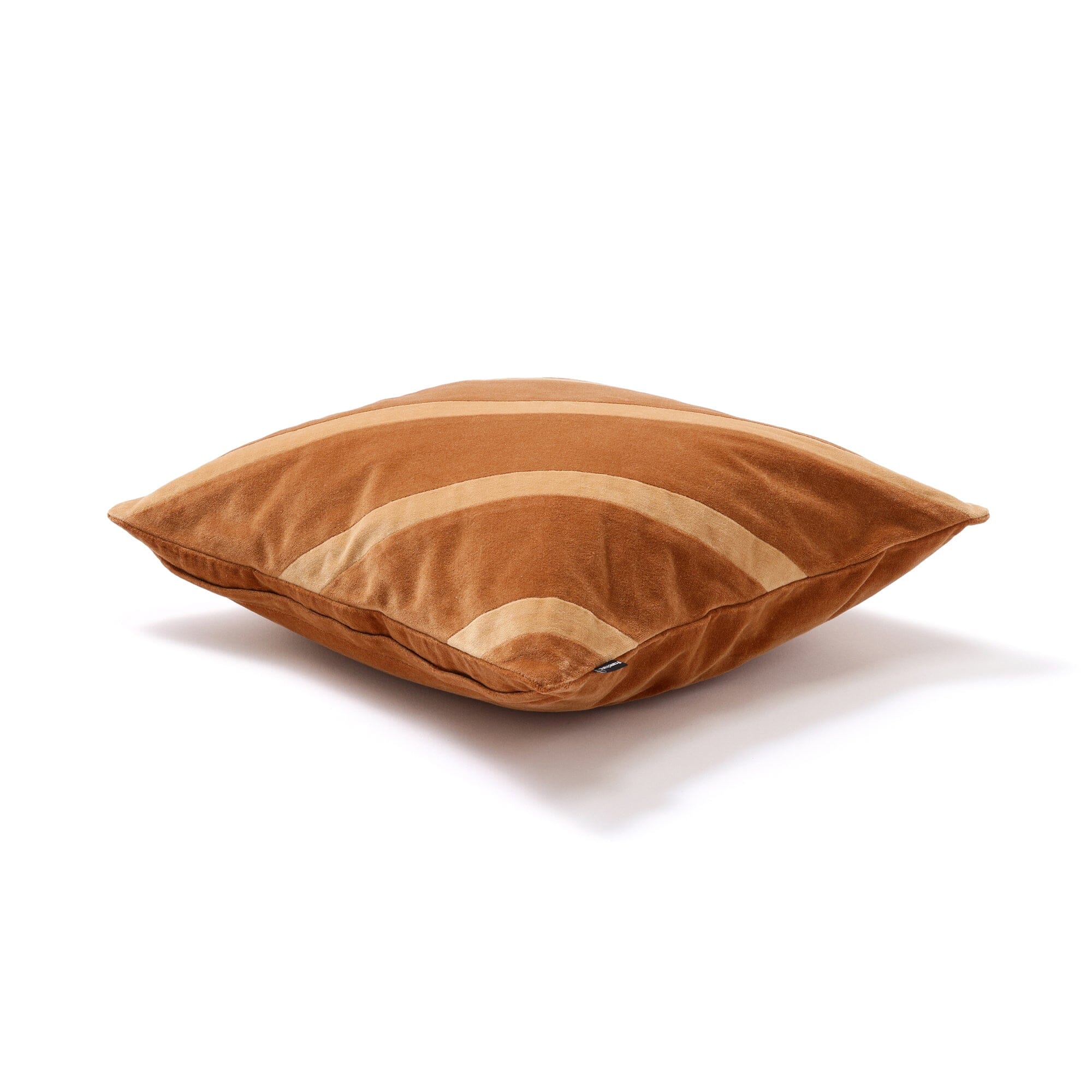 Velvet Stripe Cushion Cover 450X450 Brown X Beige