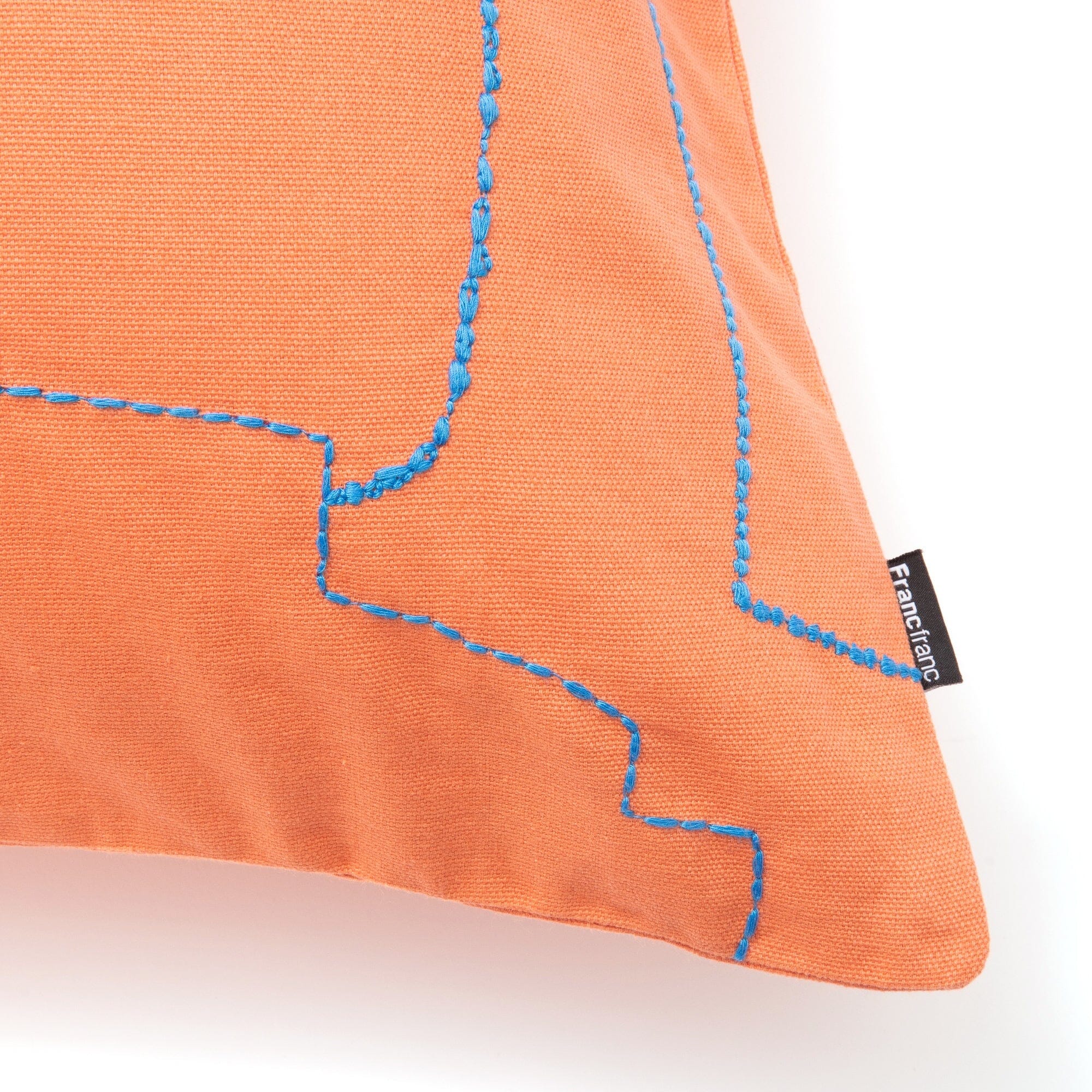 Emb Drawing Cushion Cover 450X450 Orange