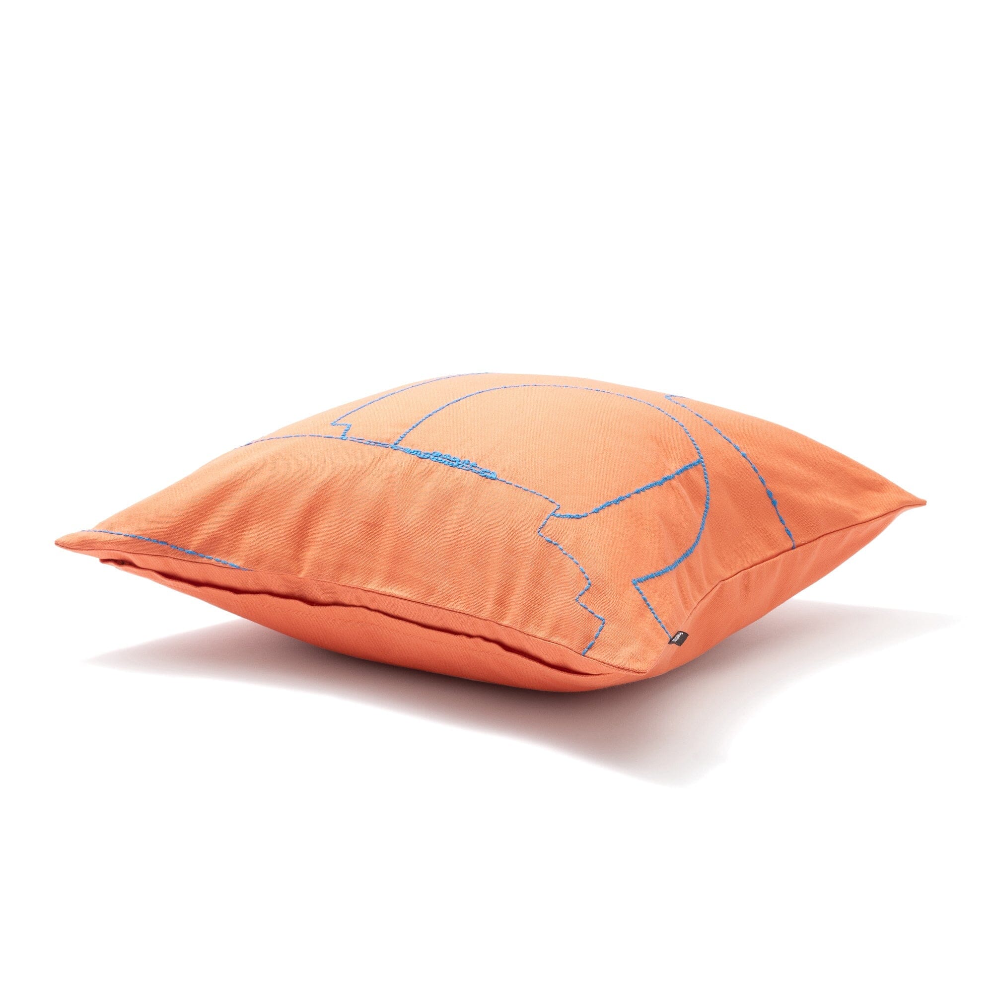 Emb Drawing Cushion Cover 450X450 Orange