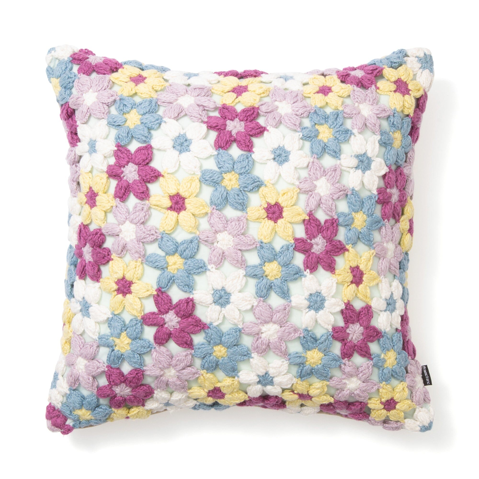 Crochet Flower Cushion Cover 450X450 Multi