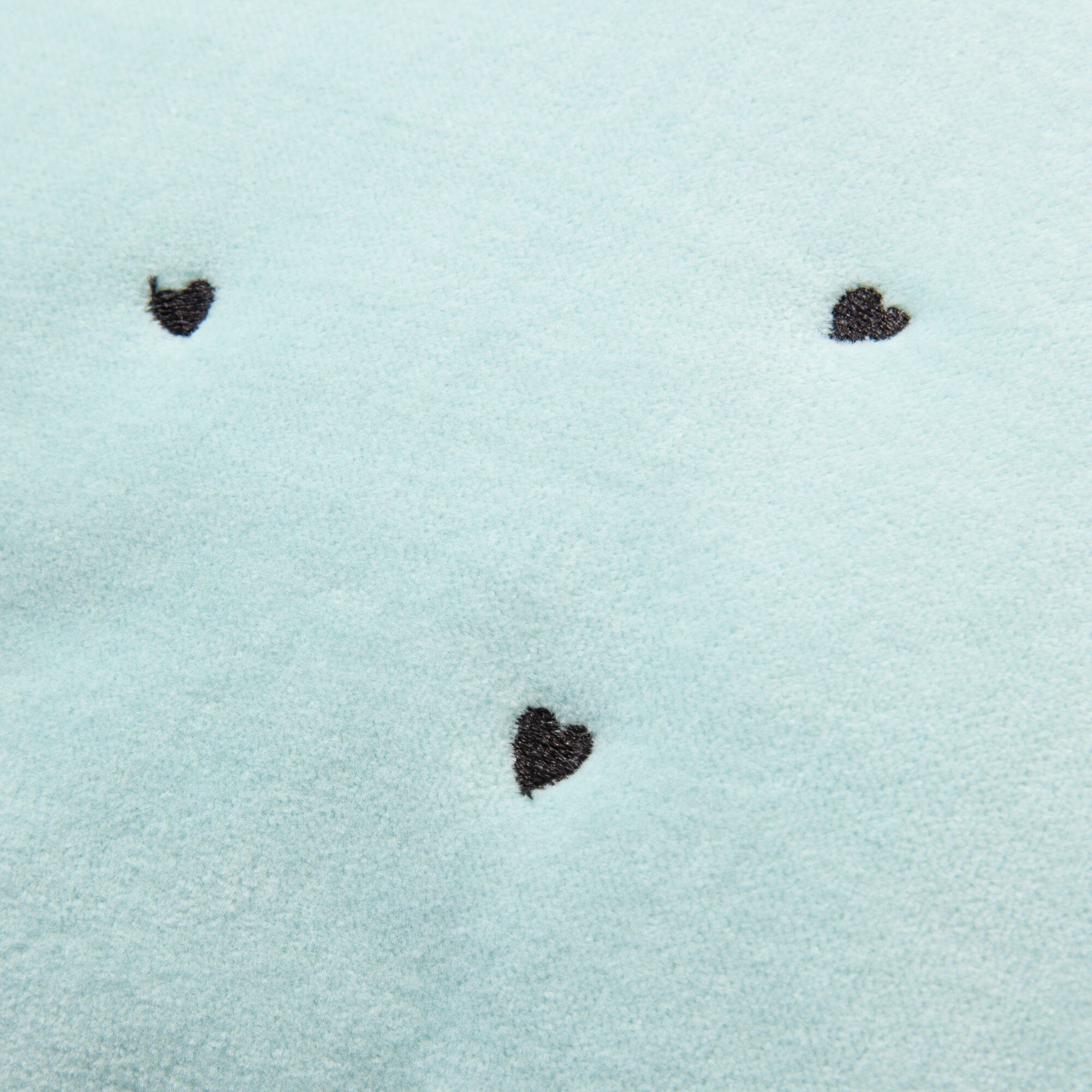 Emb Heart Cushion Cover 450X450 Blue X Black