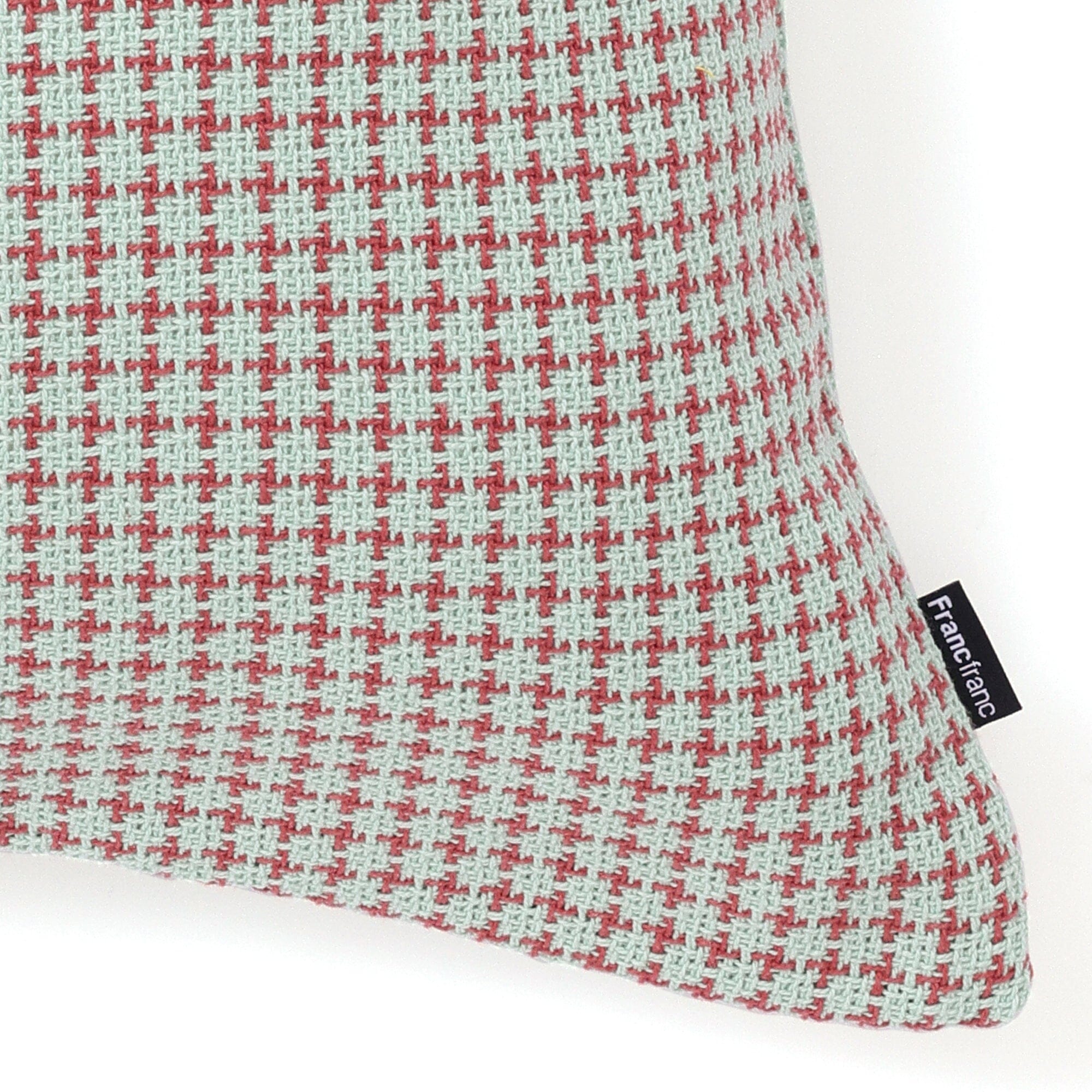Weave Cross Cushion Cover 450X450 Light Green X Brown