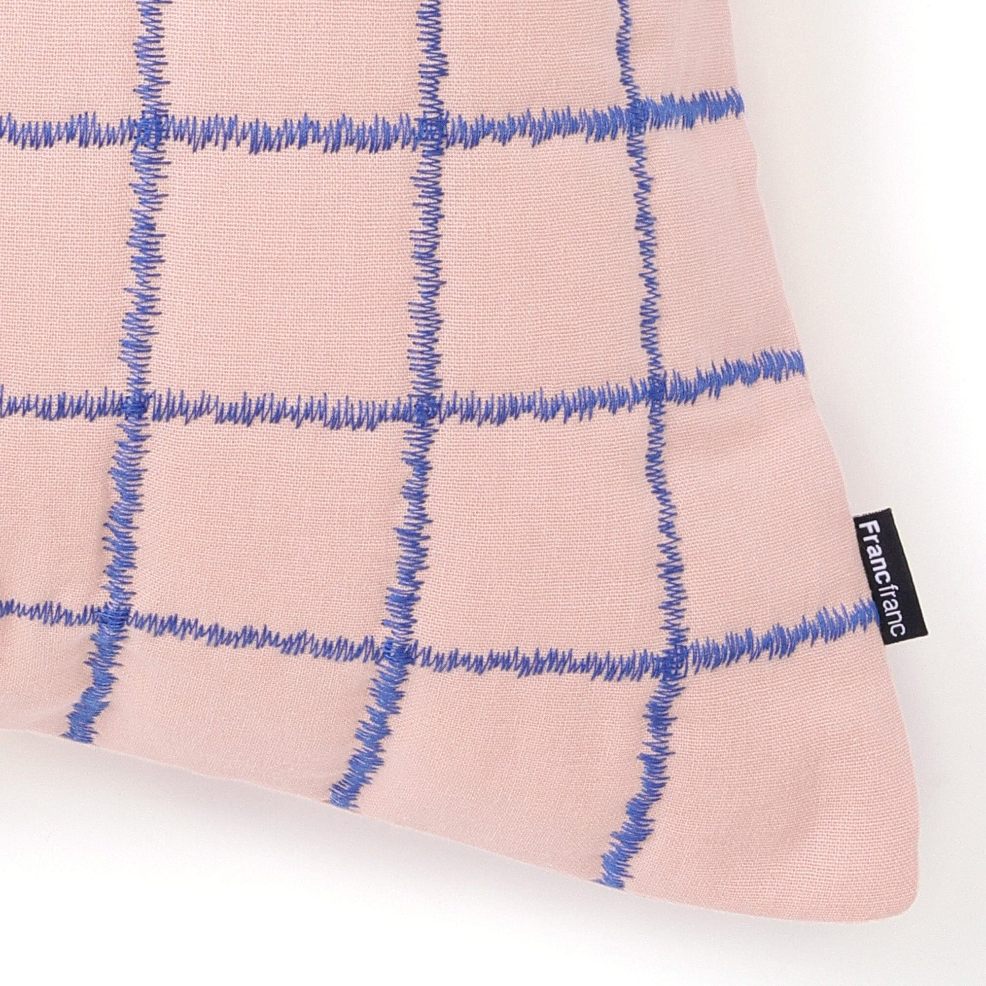 Zigzag Windowpane Cushion Cover 450X450 Pink X Blue