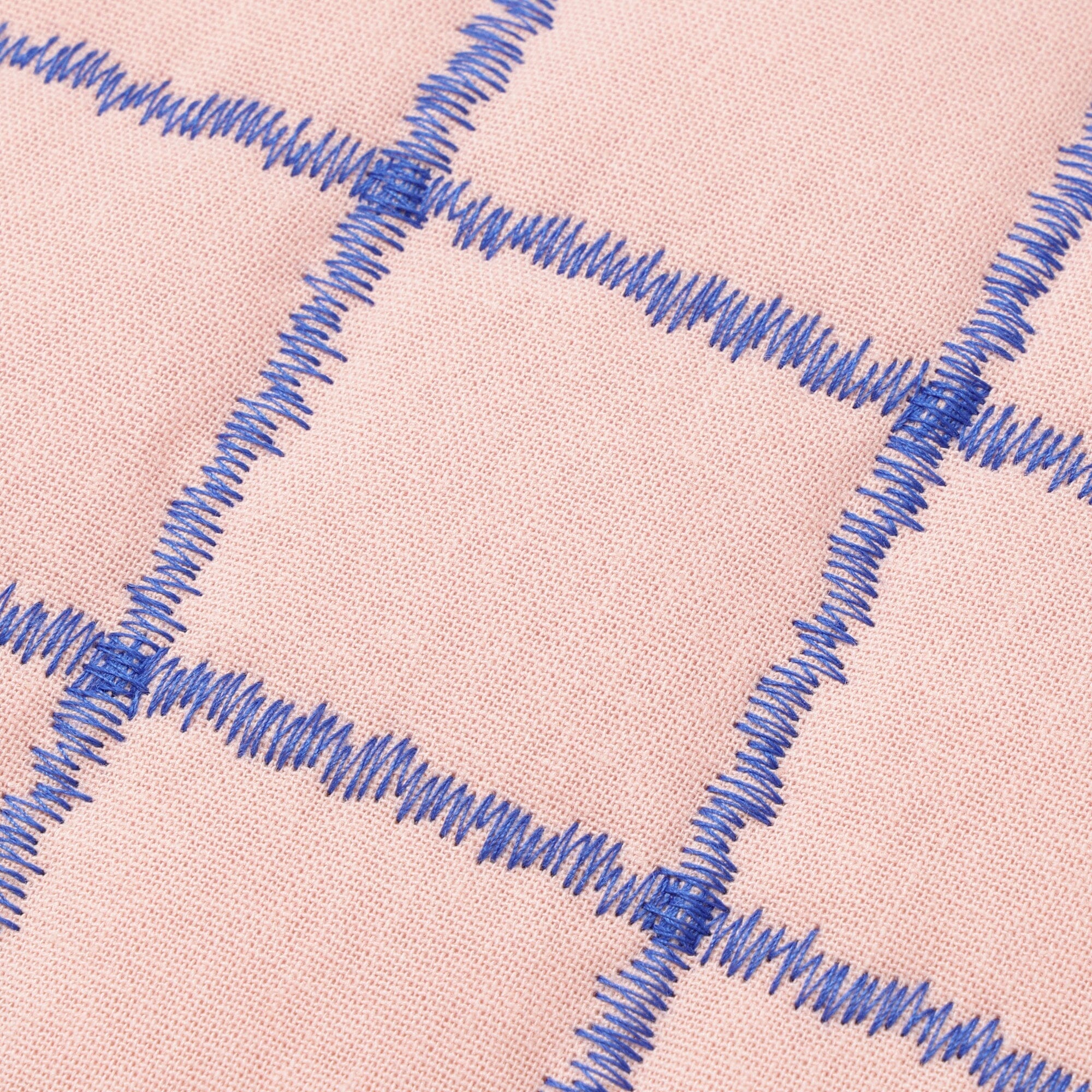 Zigzag Windowpane Cushion Cover 450X450 Pink X Blue