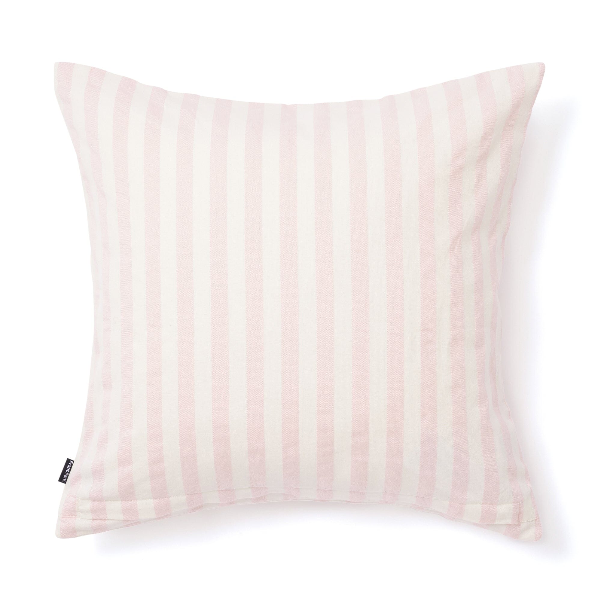 Merci Stripe Cushion Cover 450X450 White X Pink
