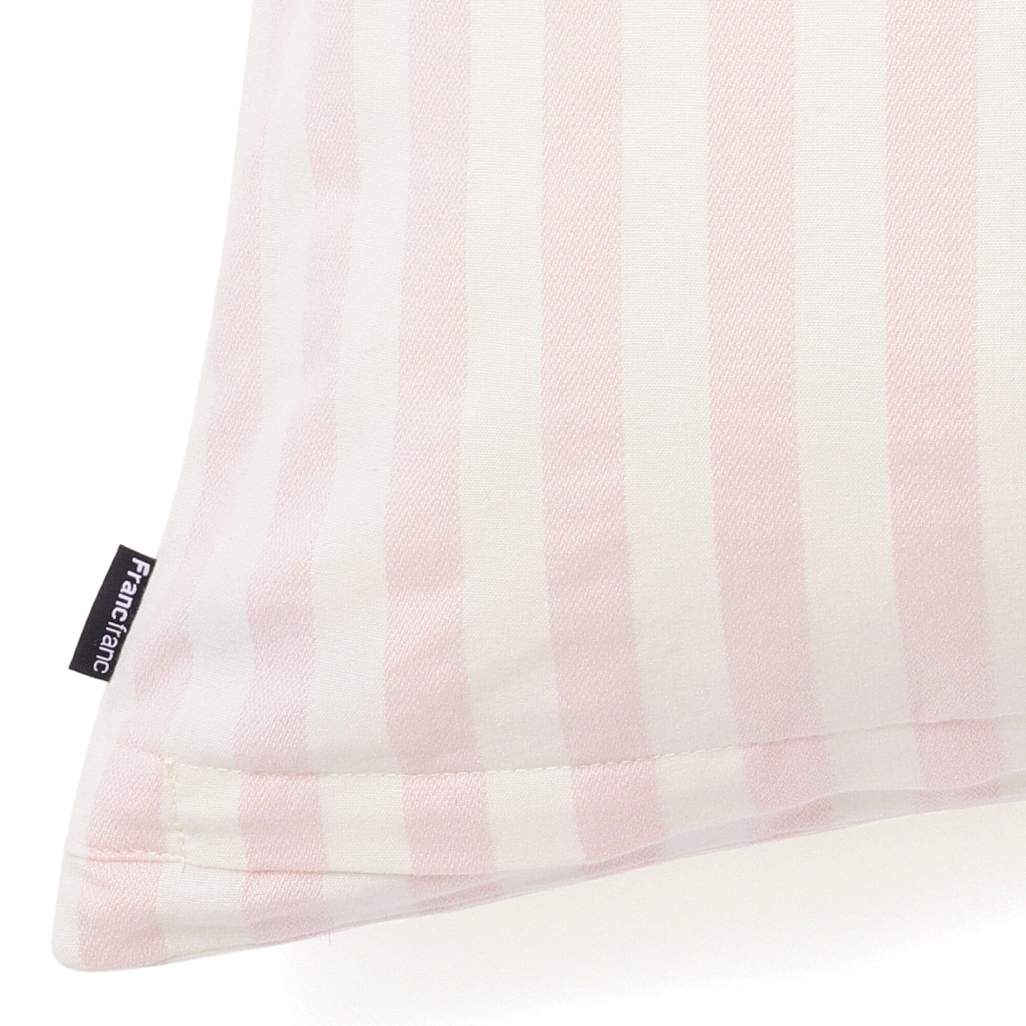 Merci Stripe Cushion Cover 450X450 White X Pink