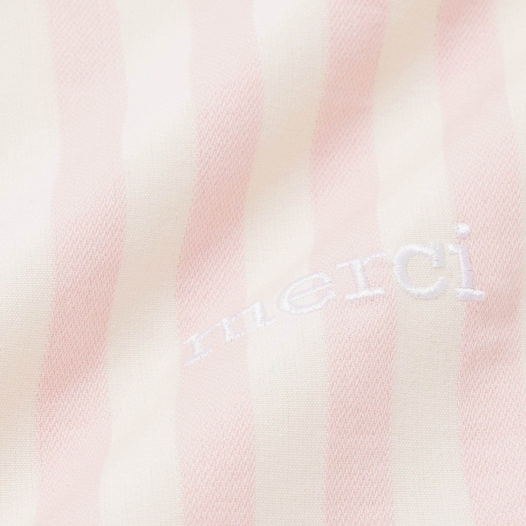 Merci Stripe Cushion Cover 450X450 White X Pink