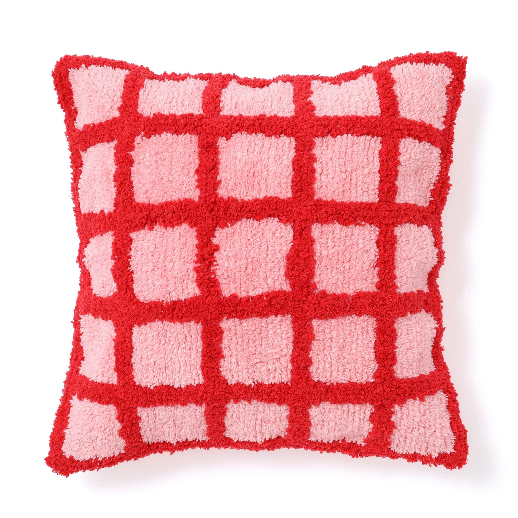 Tuft Art Cushion Cover 450X450 Red X Pink