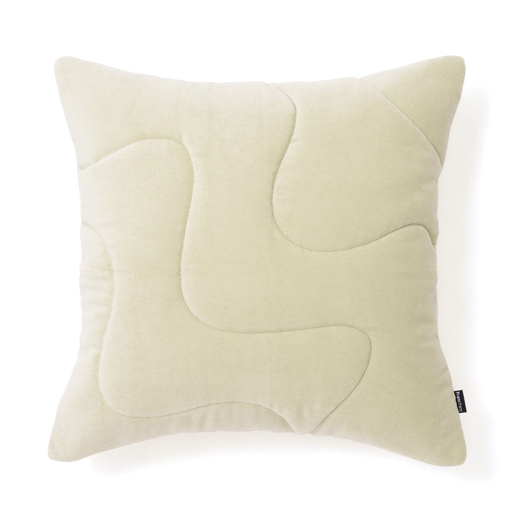 Drawing Quilt Cushion Cover 450X450 Light Green