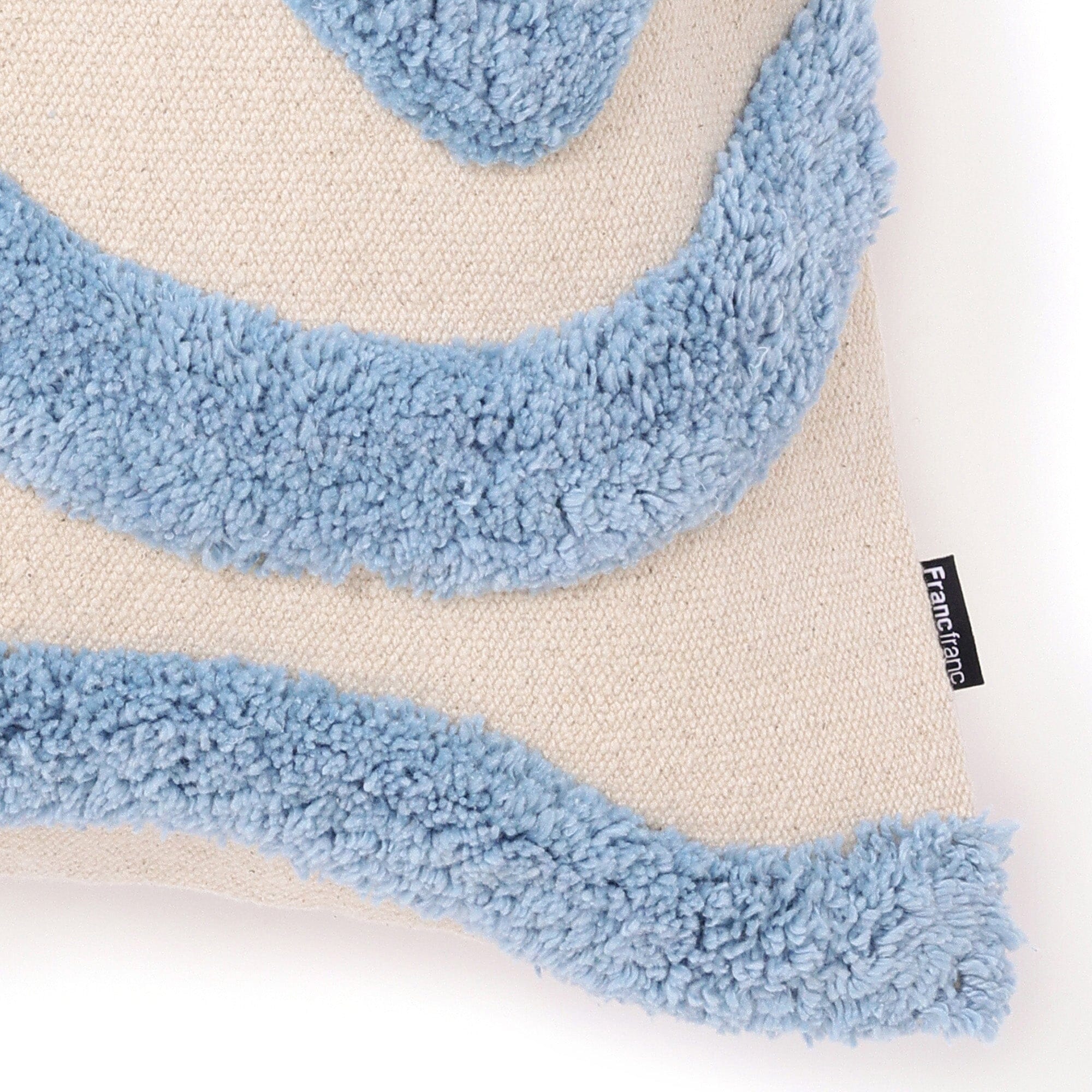 Tuft Drawing Cushion Cover 450X450 Blue