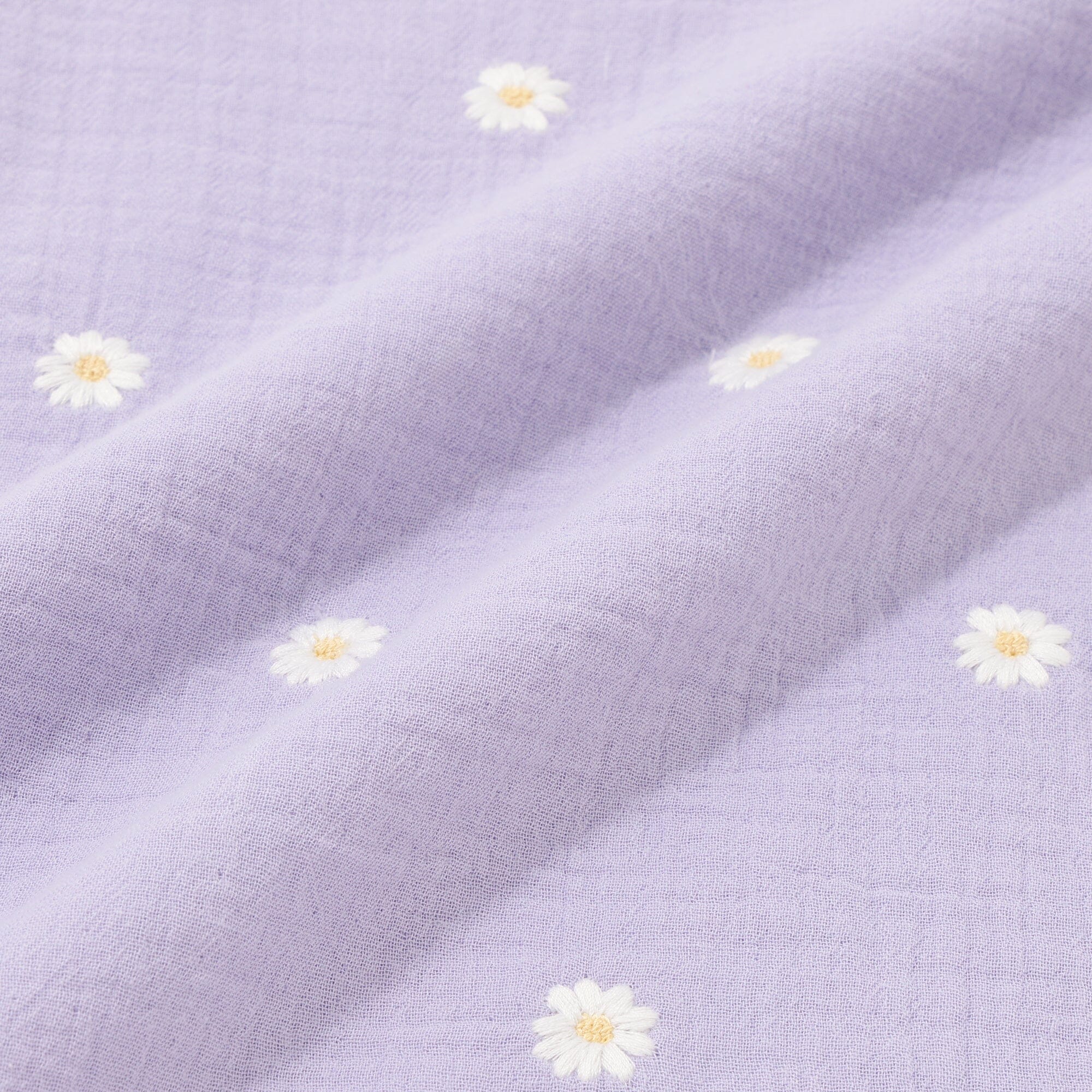 Emb Flower Frill Cushion Cover 450X450 Purple