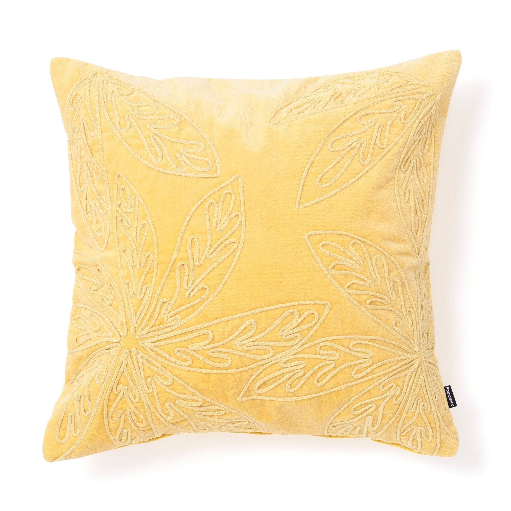 Cord Drawing Cushion Cover 450X450 Yellow