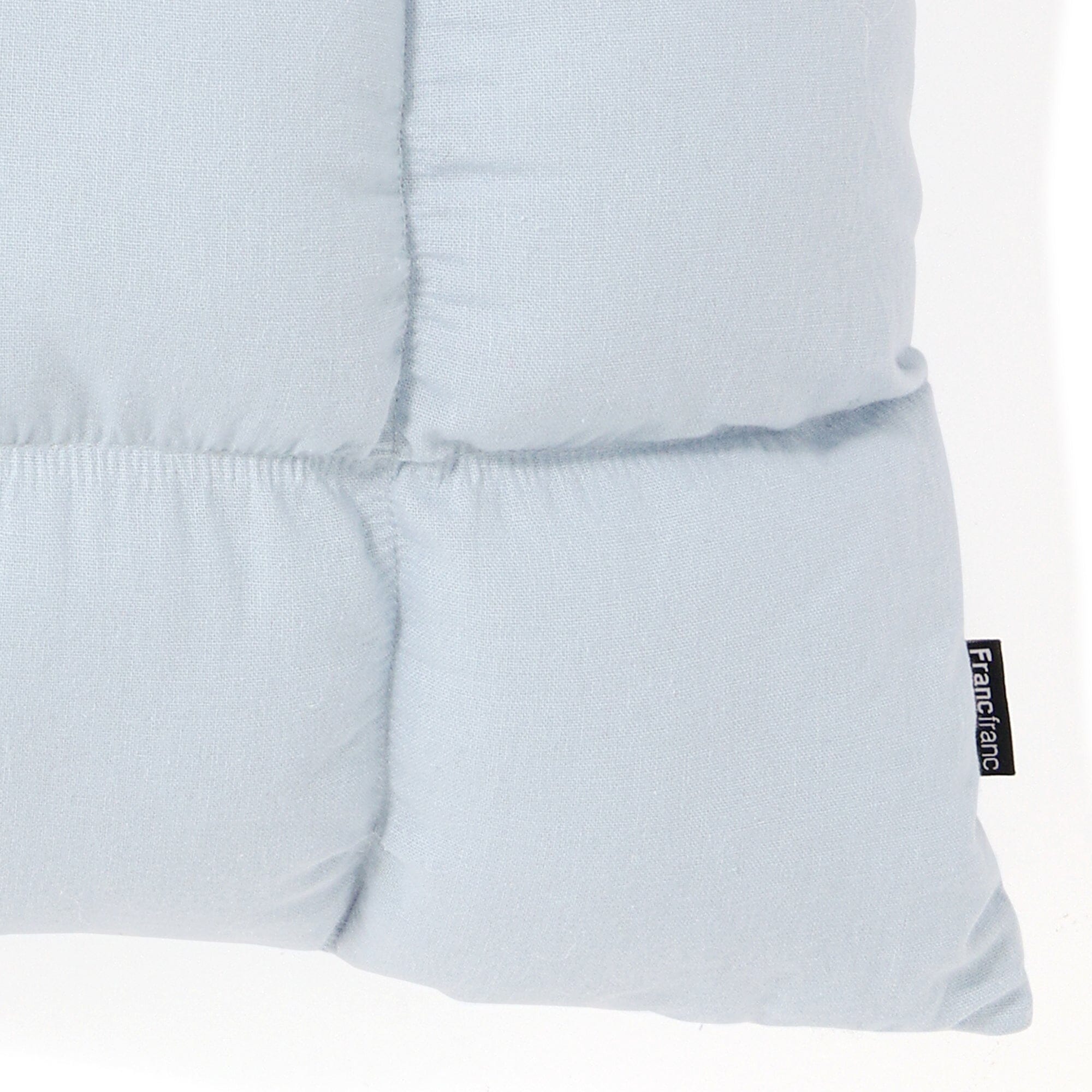 Square Quilt Cushion Cover 450 X 450 Light Blue
