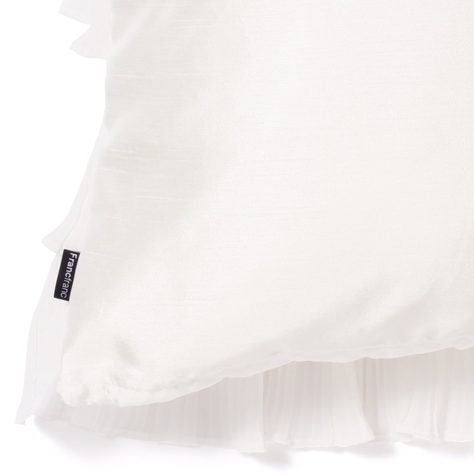 Frill Pleats Cushion Cover 450 X 450 White