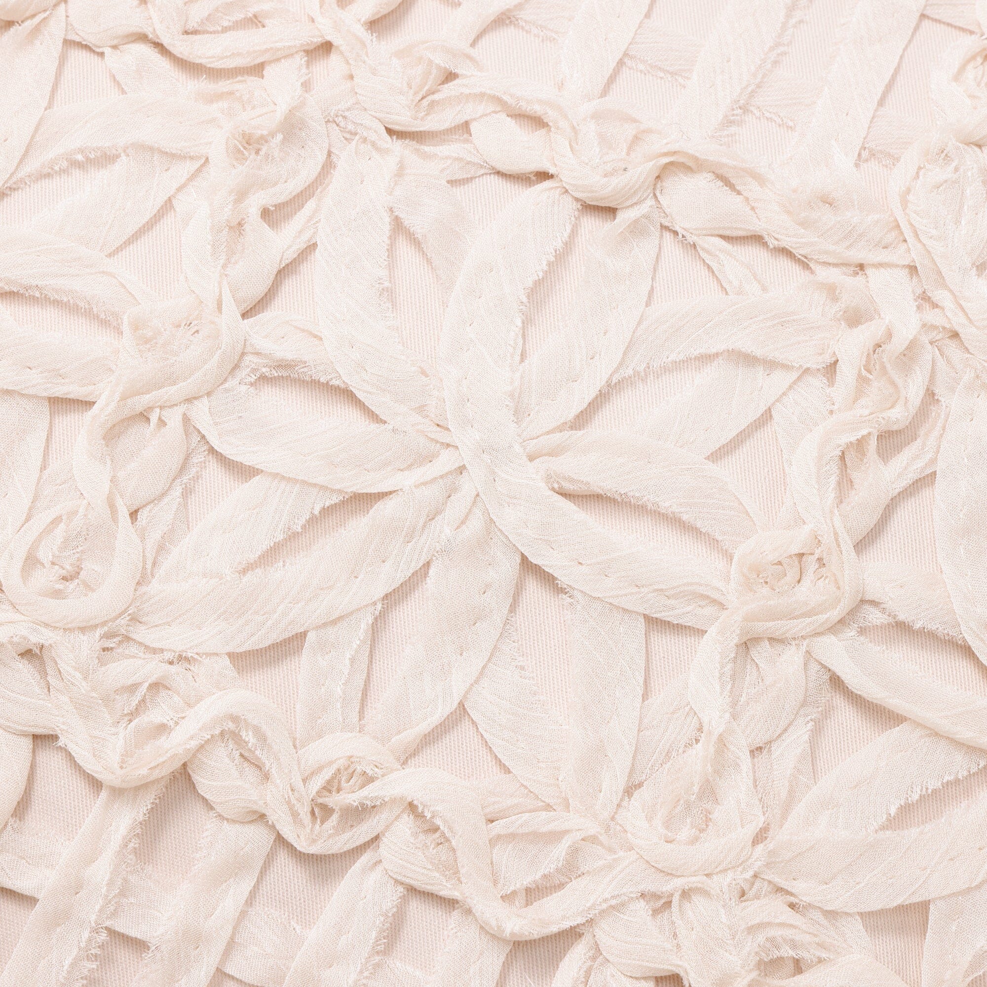 Chiffon Flower Cushion Cover 450X450 Ivory