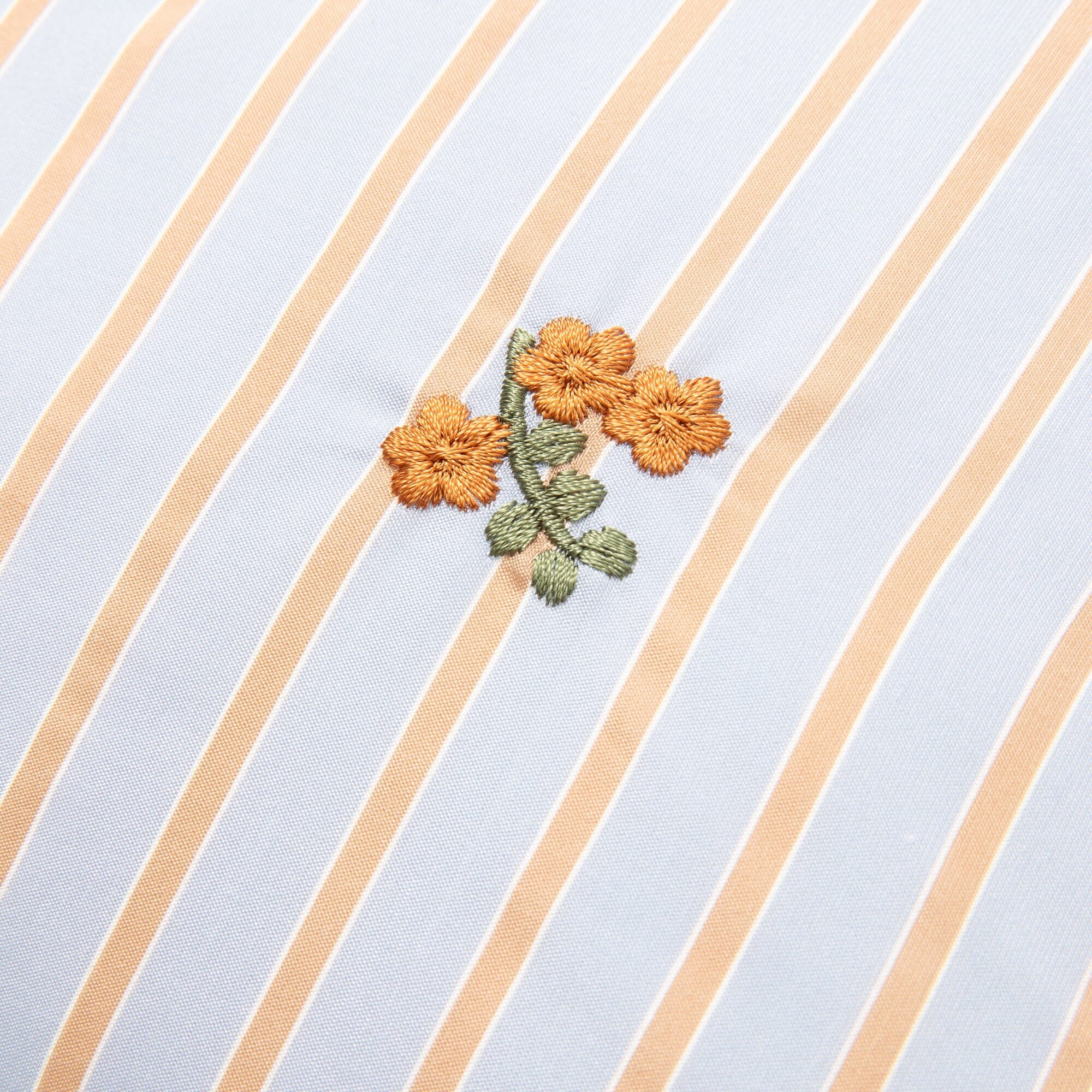 Emb Flower Frill Cushion Cover 450X450 Blue