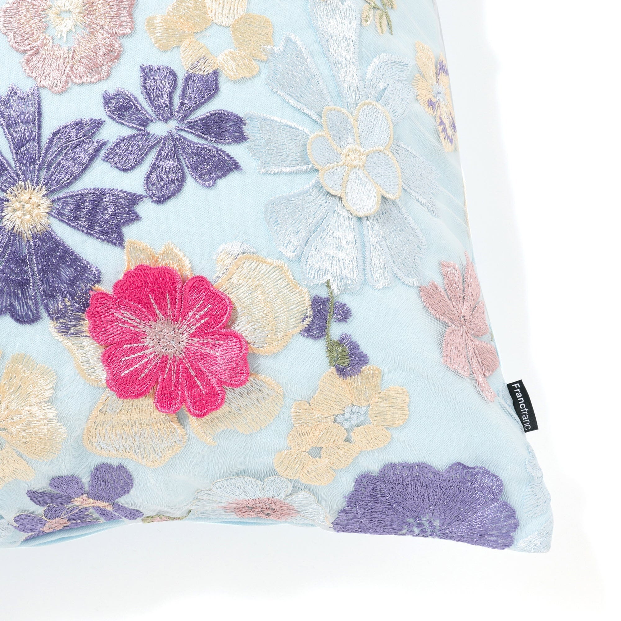 Emb Flower Cushion Cover 450X450 Multi (E-048)