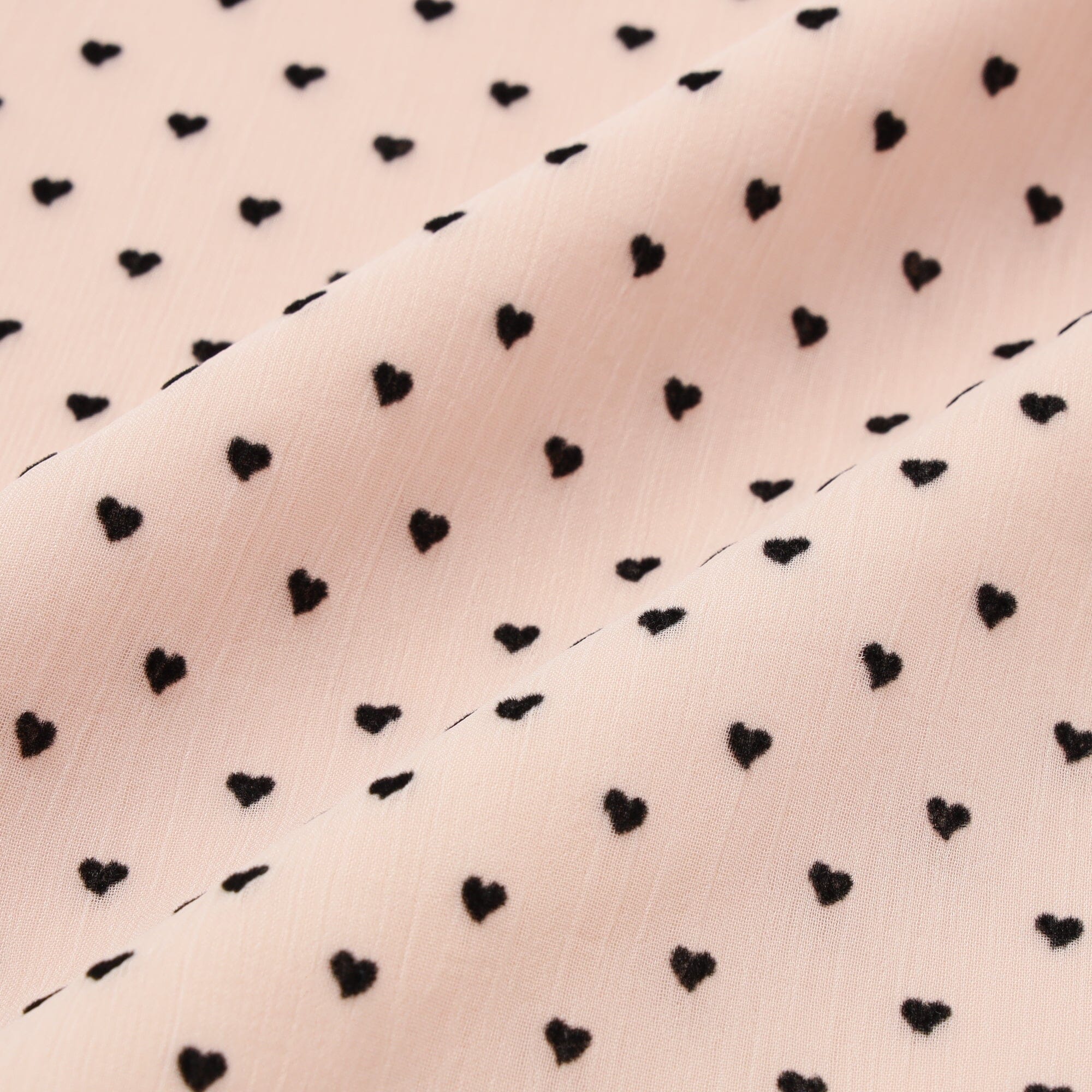 Frill Heart Cushion Cover 450X450 Light Pink