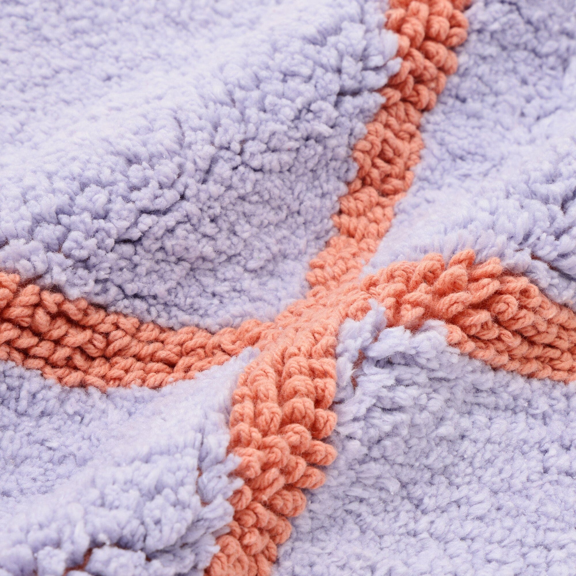 Tuft Check Cushion Cover 450X450 Purple X Orange