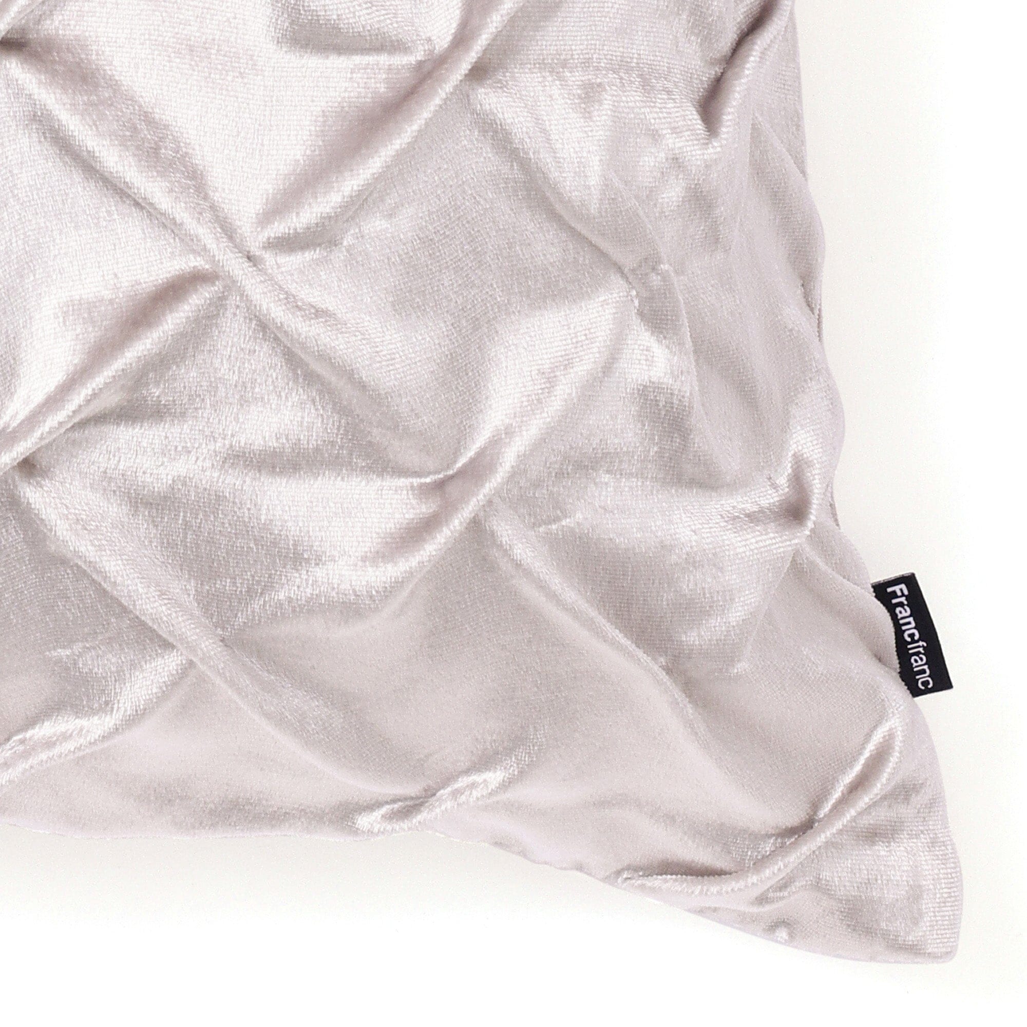 Velvet Smocking Cushion Cover 450 X 450 Light Gray