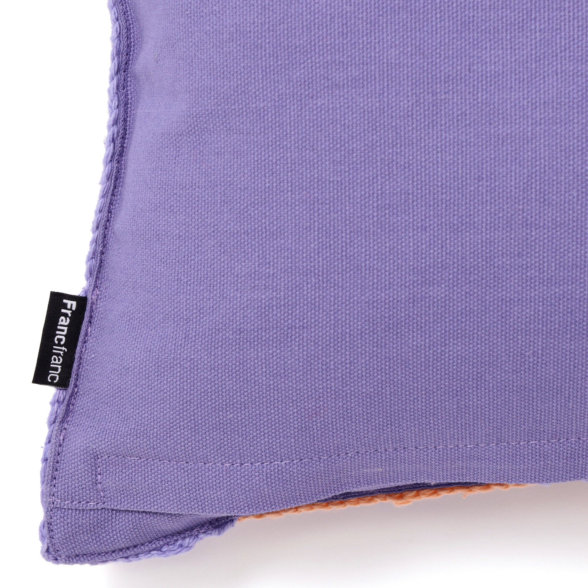 Square Crochet Cushion Cover 400 X 250 Purple X Orange