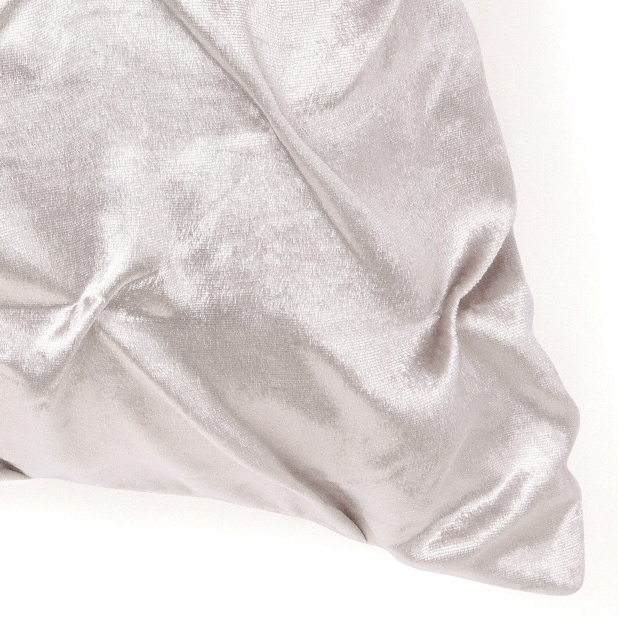 Velvet Smocking Cushion Cover 600 X 600 Light Gray