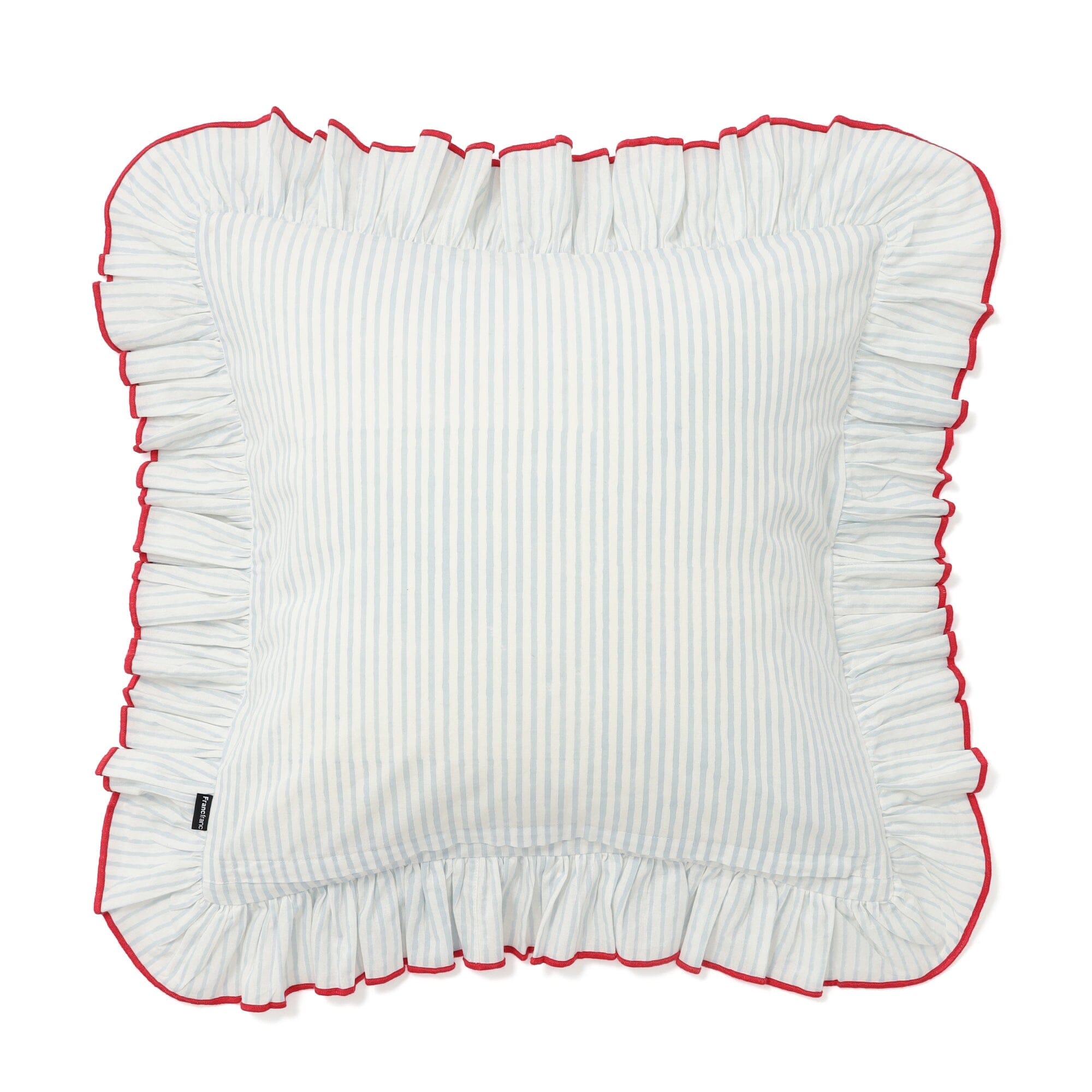 Block Print Cushion Cover  450 X 450  Light Blue