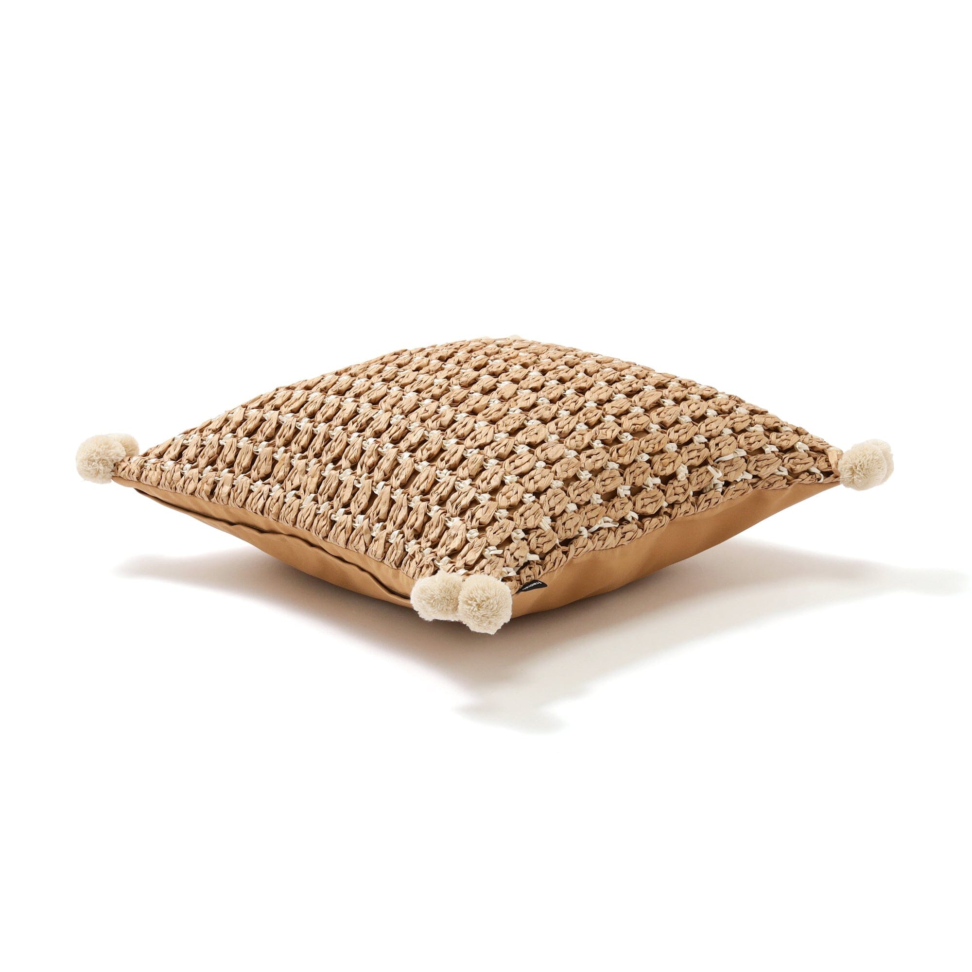 Paper Crochet Cushion Cover 450 X 450 Natural x Ivory
