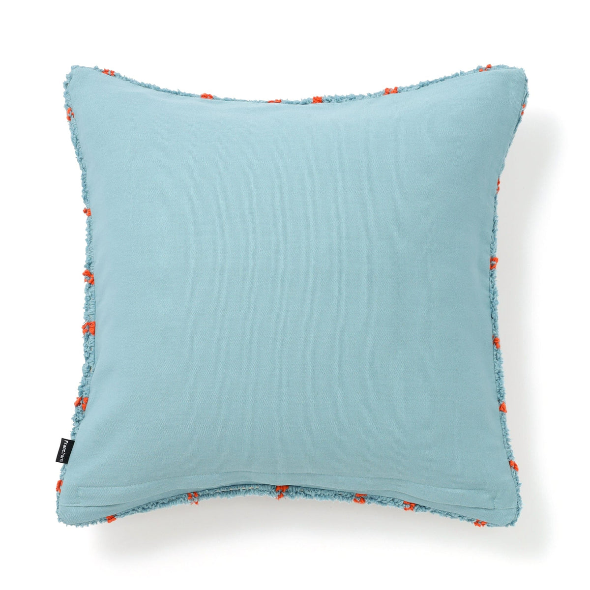 Tuft Art Cushion Cover 450 X 450 Blue X Orange