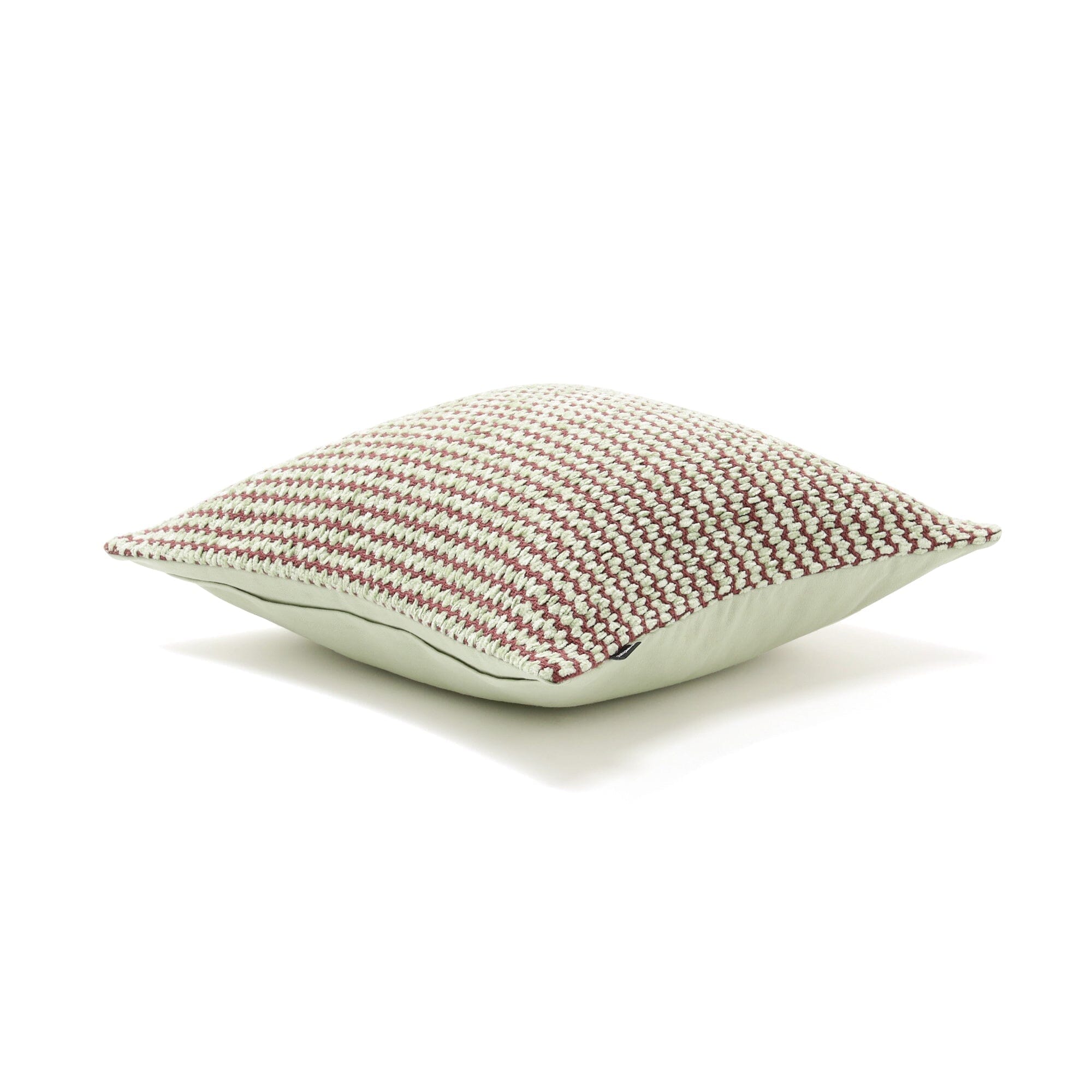 Chenille Line Cushion Cover 450 X 450 Light Green X Brown