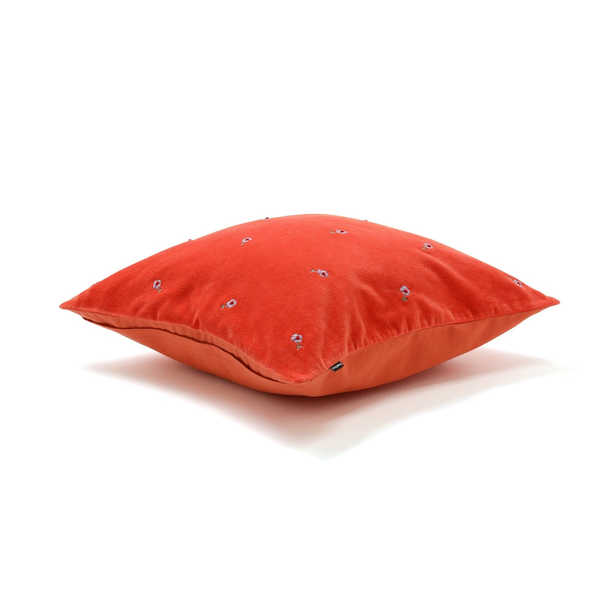 Emb Flower Cushion Cover 450 X 450  Orange