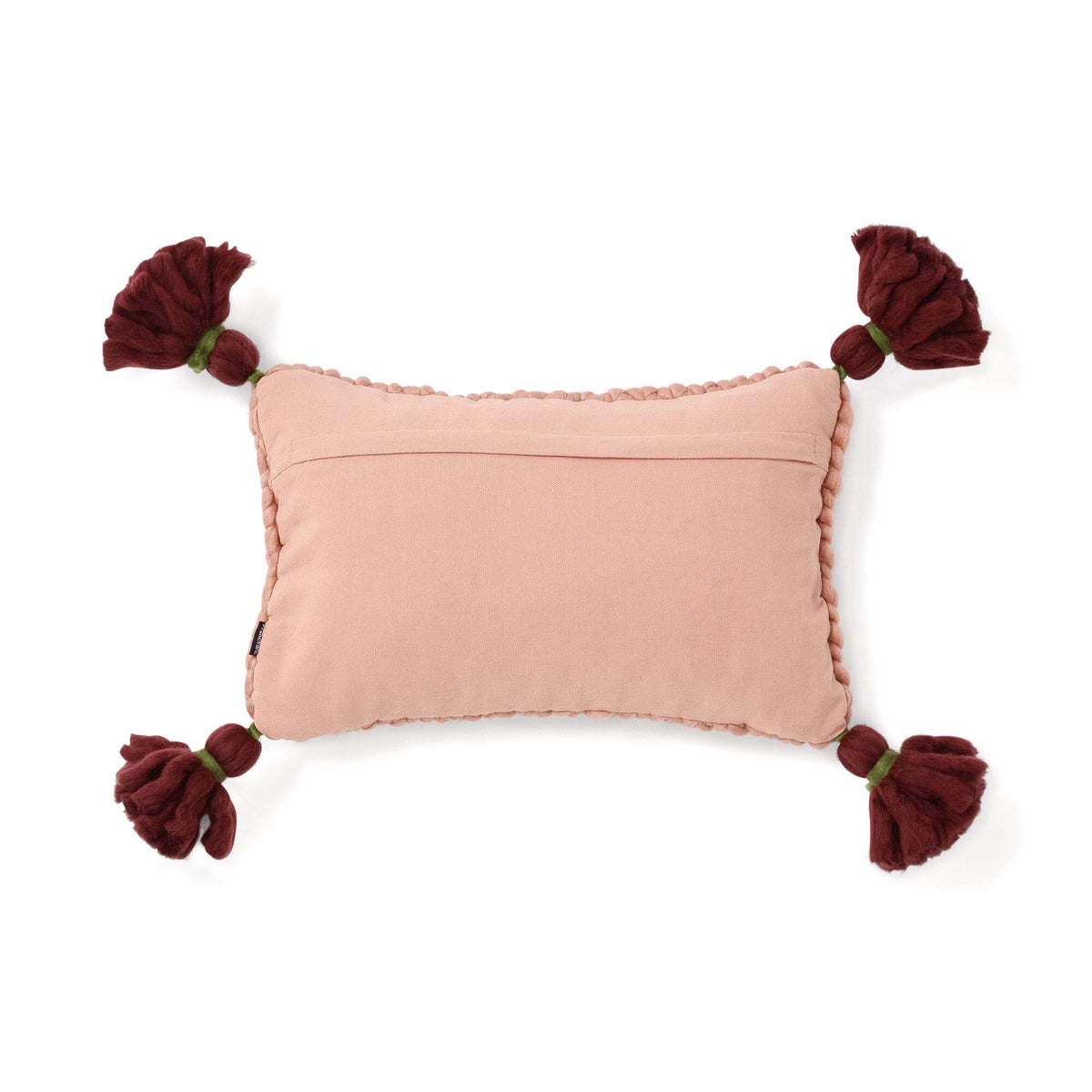Chunky Knit Cushion Cover 450 X 250  Pink X Dark Red